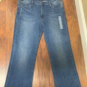 Cropped boot cut jeans